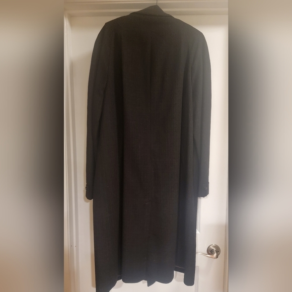 Vintage Men’s Felshire Quality Tailored Black/Dark Grey Micro-plaid Coat - Picture 3 of 11